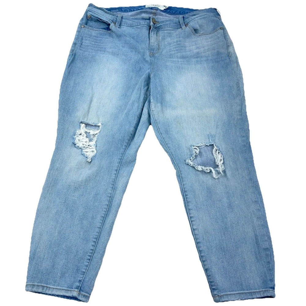 Torrid Jeans Women 12 Regular 20 Skinny Fit Jegging Med Wash Faded Pants Stretch